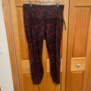 All In motion leggings. Dark plum leopard print. Size XXL. Back mesh at …